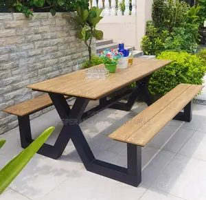 Simple Outdoor Wood Furniture Aluminum Frame
