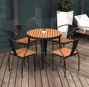 Simple Outdoor Wooden Furniture Aluminum Frame