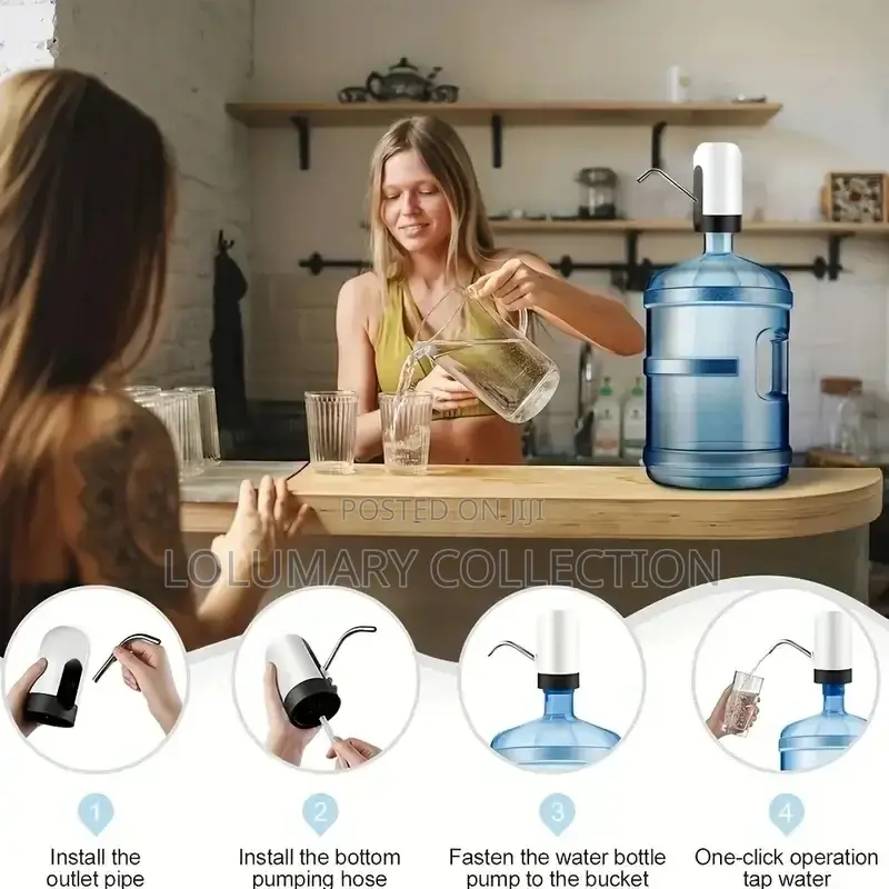 "Automatic Water Dispenser Pump Rechargeable Bottle Water