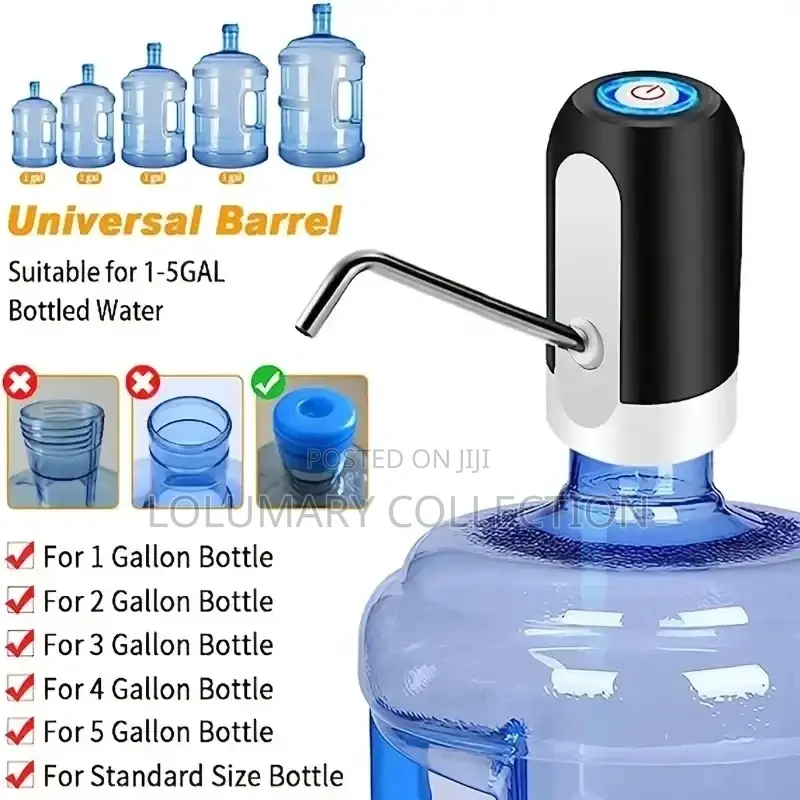 "Automatic Water Dispenser Pump Rechargeable Bottle Water