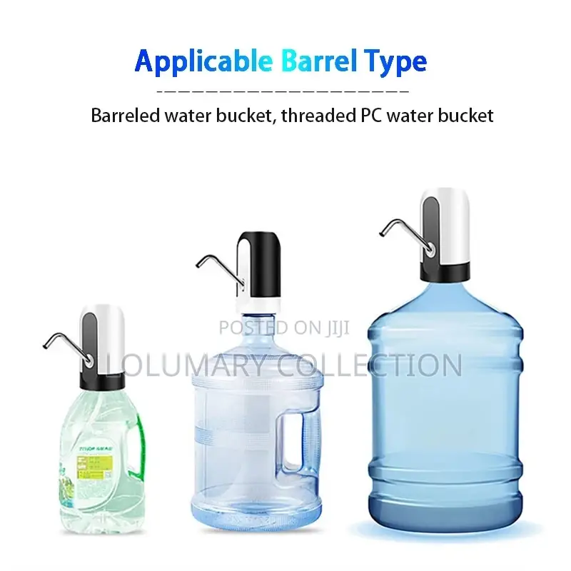 "Automatic Water Dispenser Pump Rechargeable Bottle Water