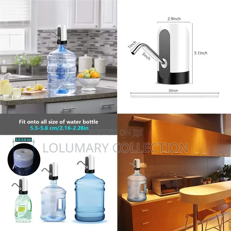 "Automatic Water Dispenser Pump Rechargeable Bottle Water
