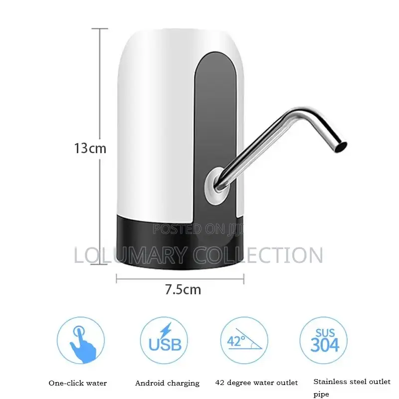 "Automatic Water Dispenser Pump Rechargeable Bottle Water