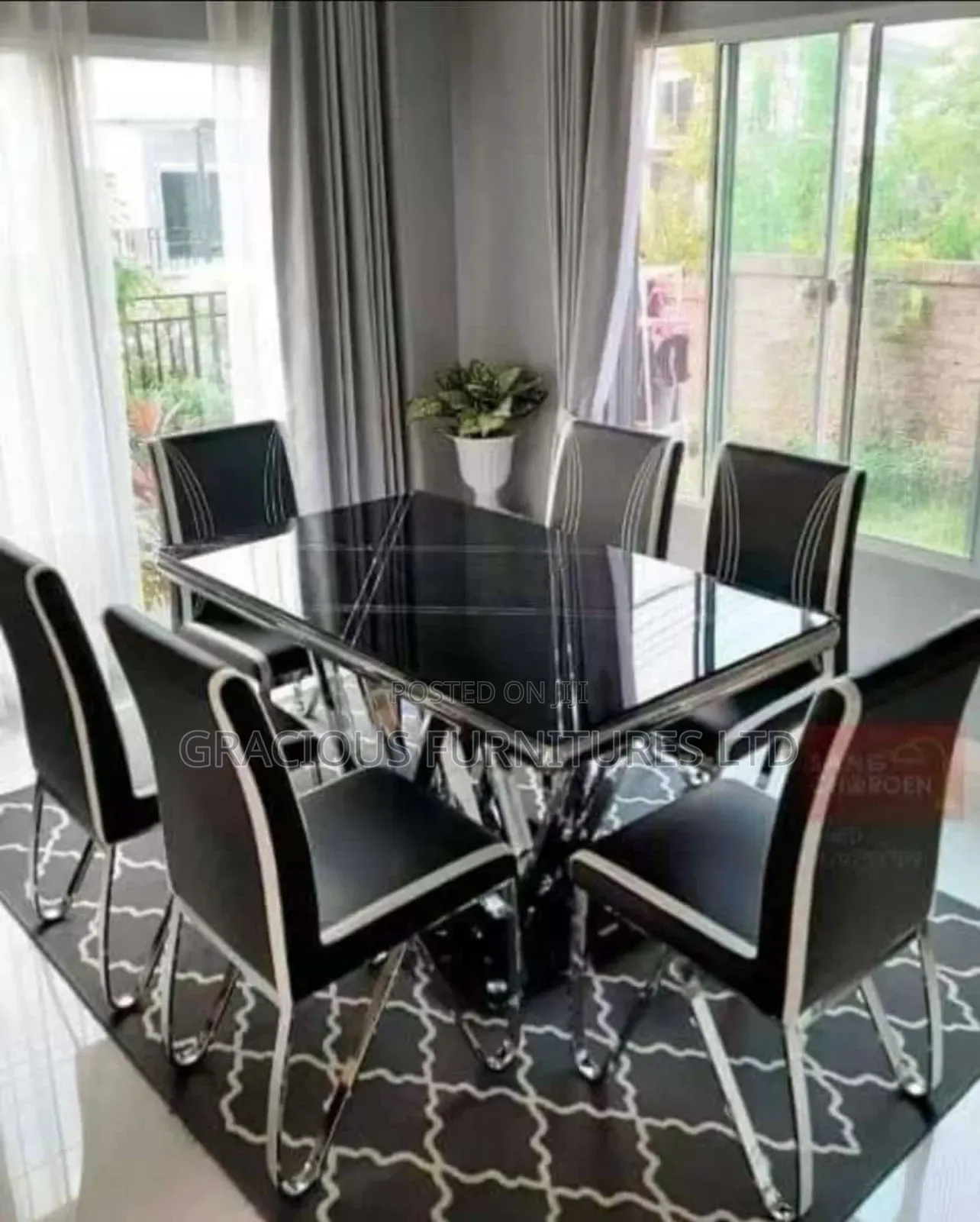 Classic Glass Top Dining Set