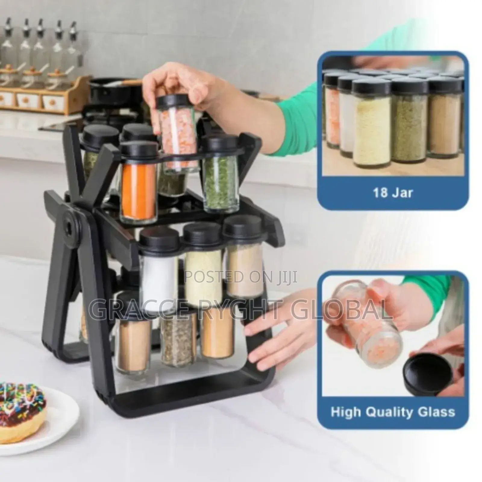 18 Jar Rotating Spice Rack