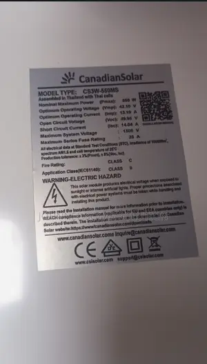 550watts 72cell Canadian Solar Panel