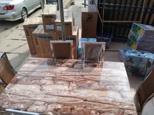 Marble Top 6 Sitter Dining Table Set