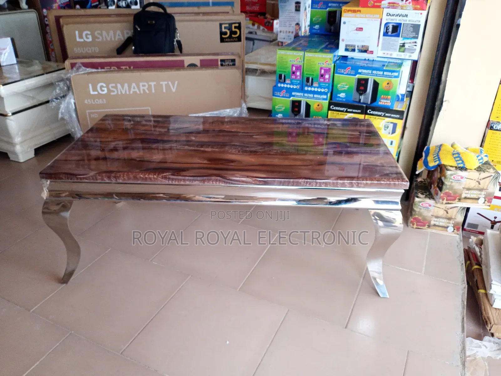 Unique Design Marble Top Rectangular Center Table
