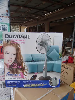 Brand New Duravolt 18 Inches Rechargeable Standing Fan