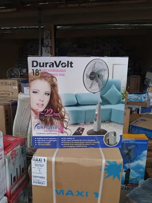 Powerful Duravolt 18 Inches Rechargeable Standing Fan