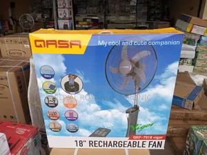 New Standard Qasa 18inch Rechargeable Standing Fan