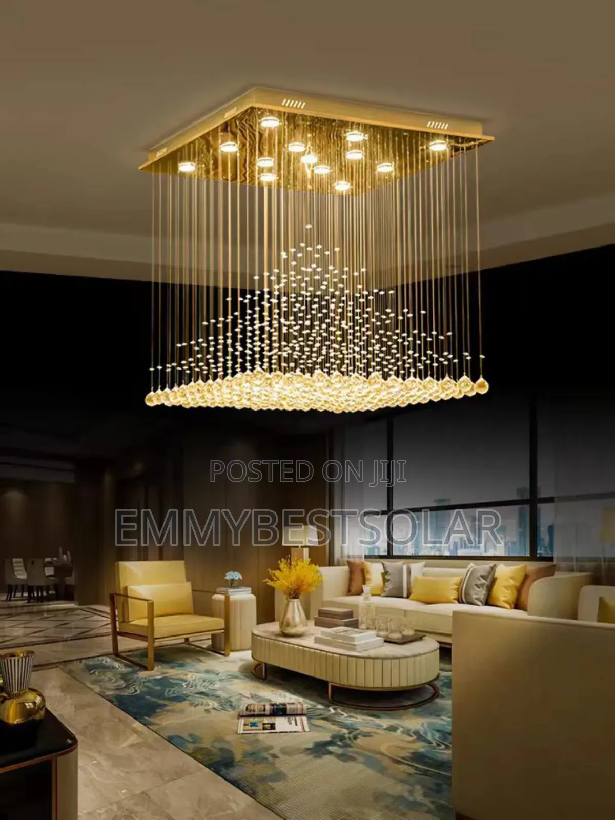 Led Water Drop Crystal Chandelier Light