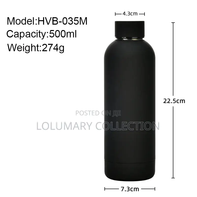 500ml Matte Water Bottle Vacuum Flask