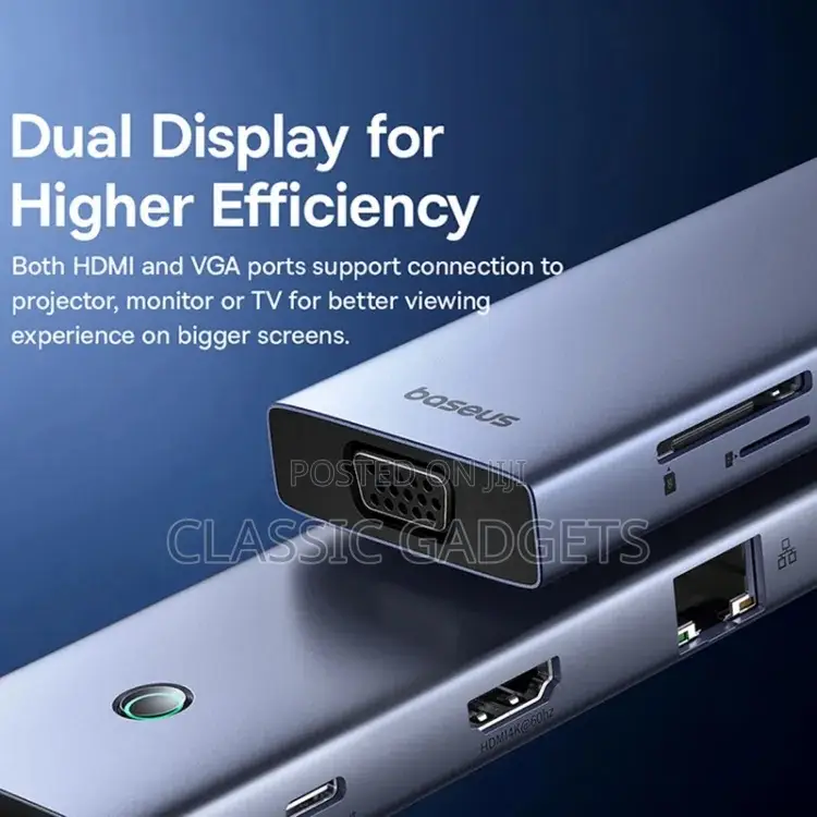 Baseus at 60hz 10-Port Type-C HUB Docking Station
