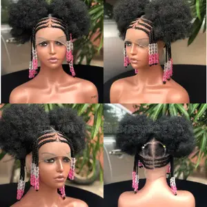 Kids Afro Bun Braided Wig