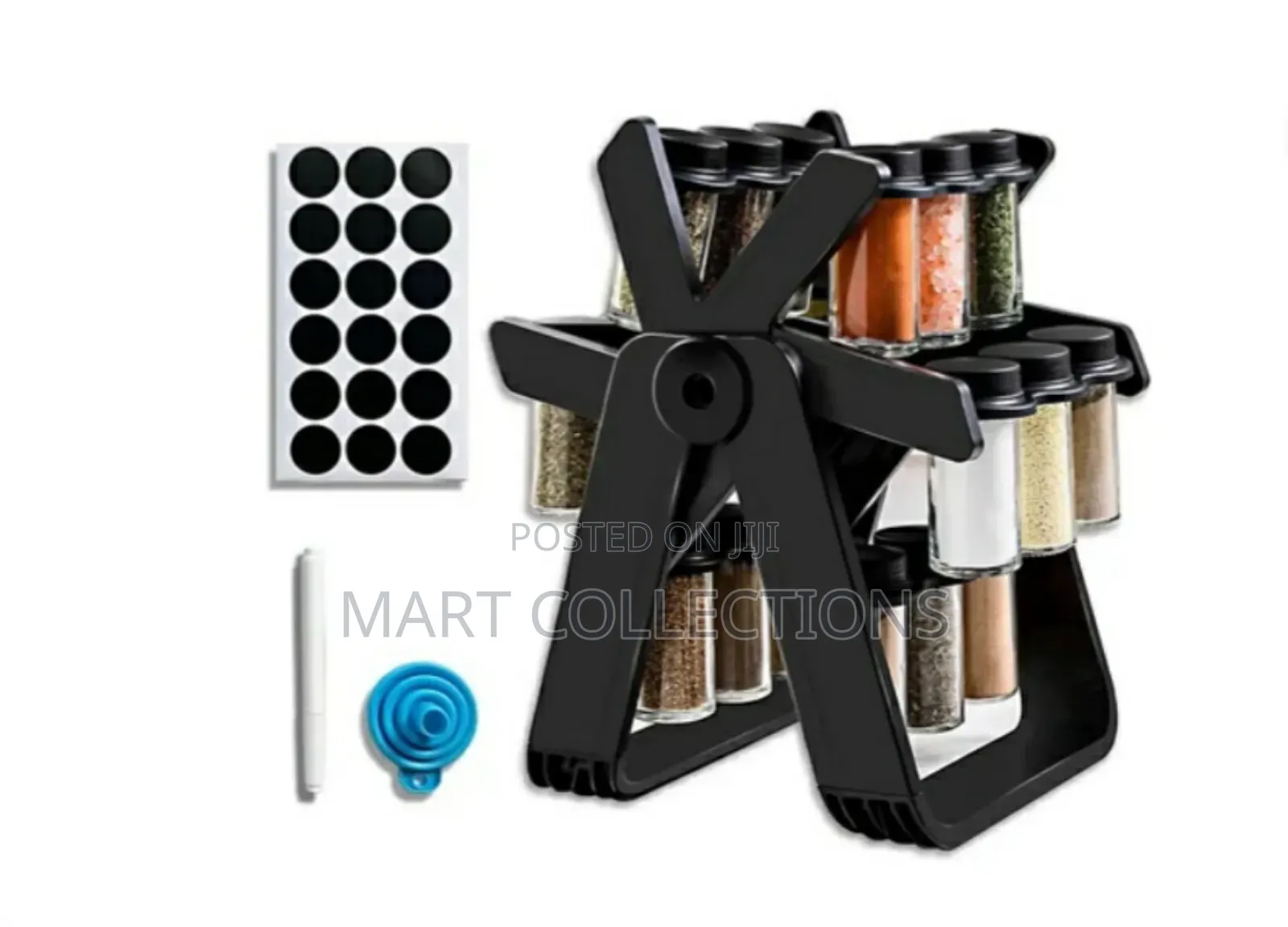 18pcs Rotating Spice Rack Organizer