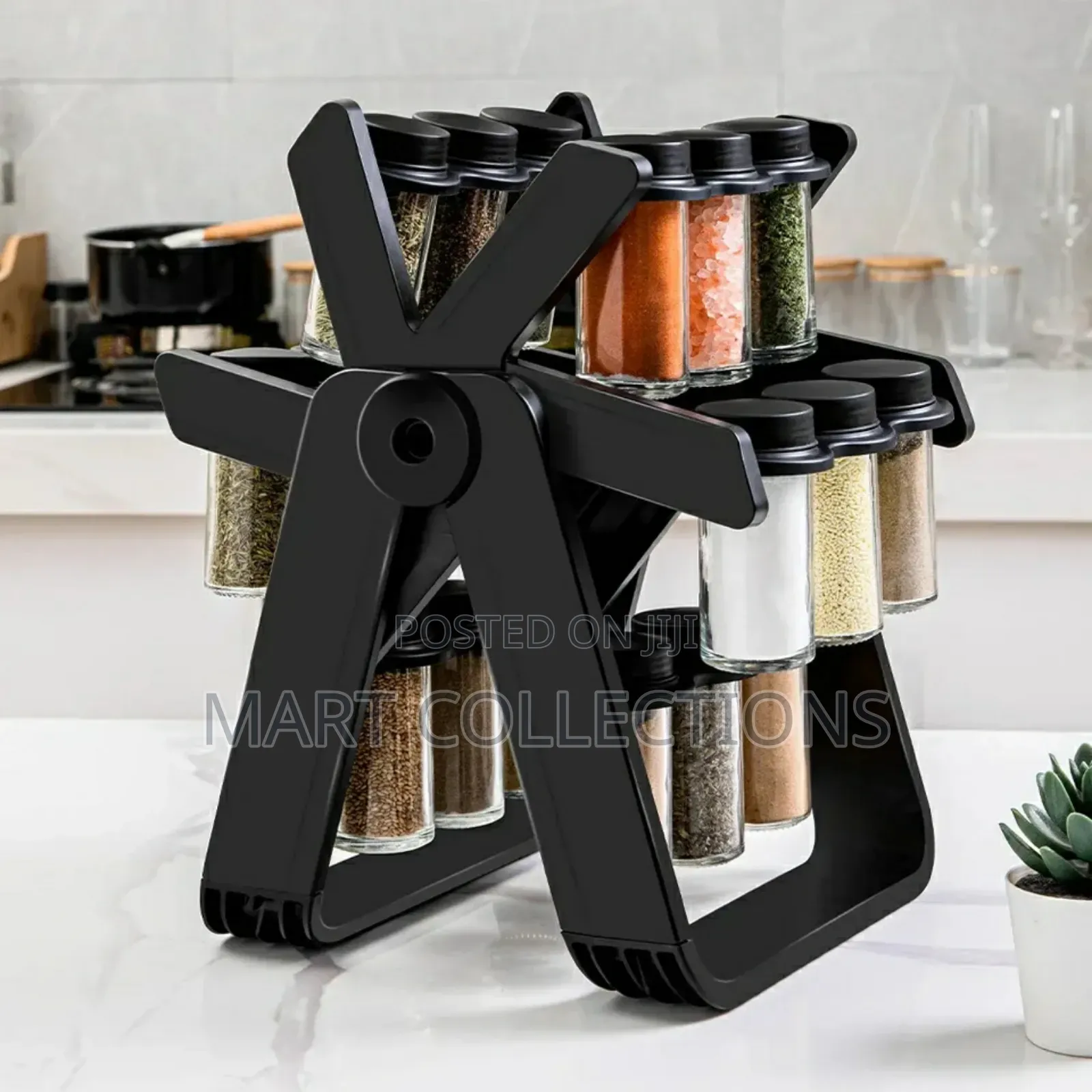 18pcs Rotating Spice Rack Organizer