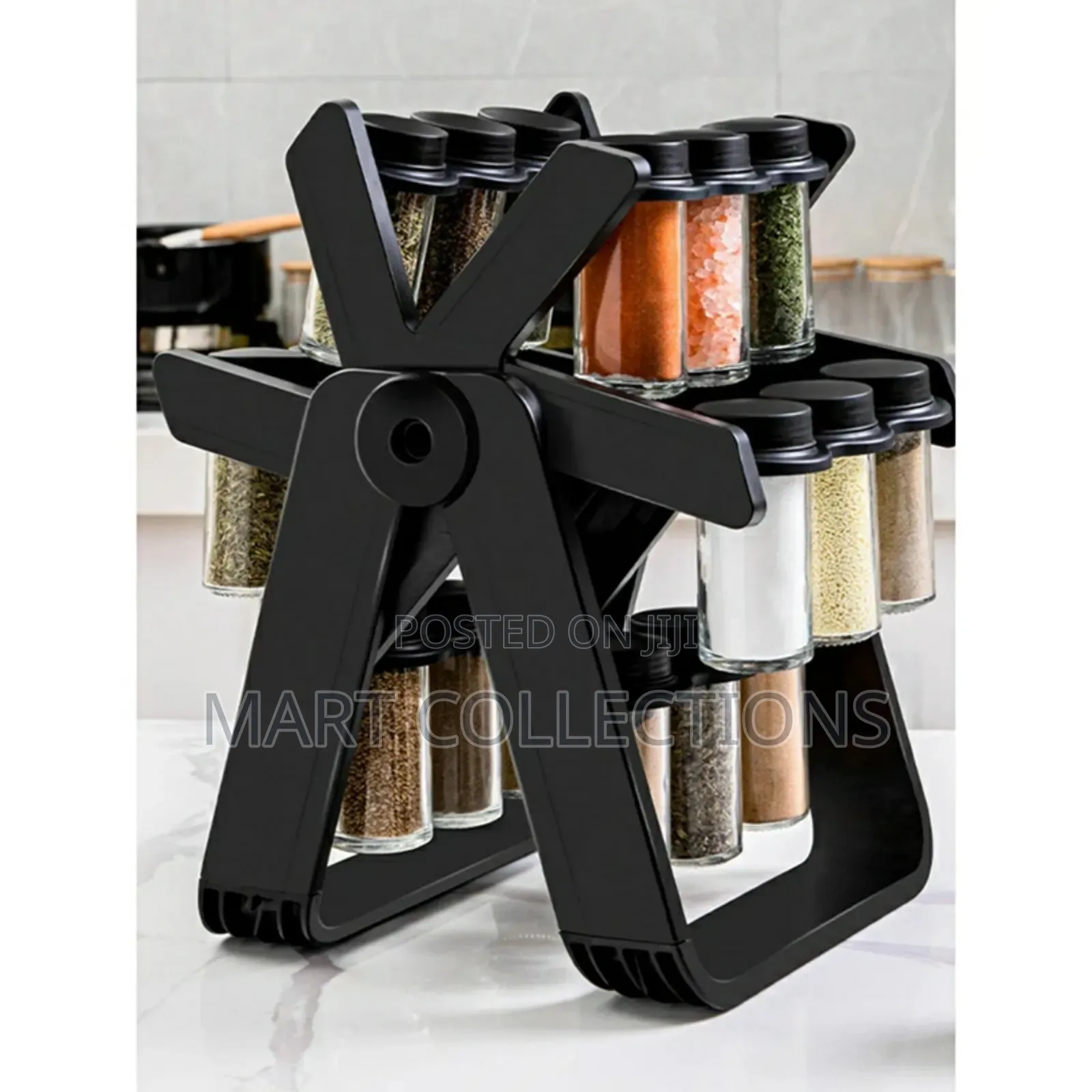 18pcs Rotating Spice Rack Organizer