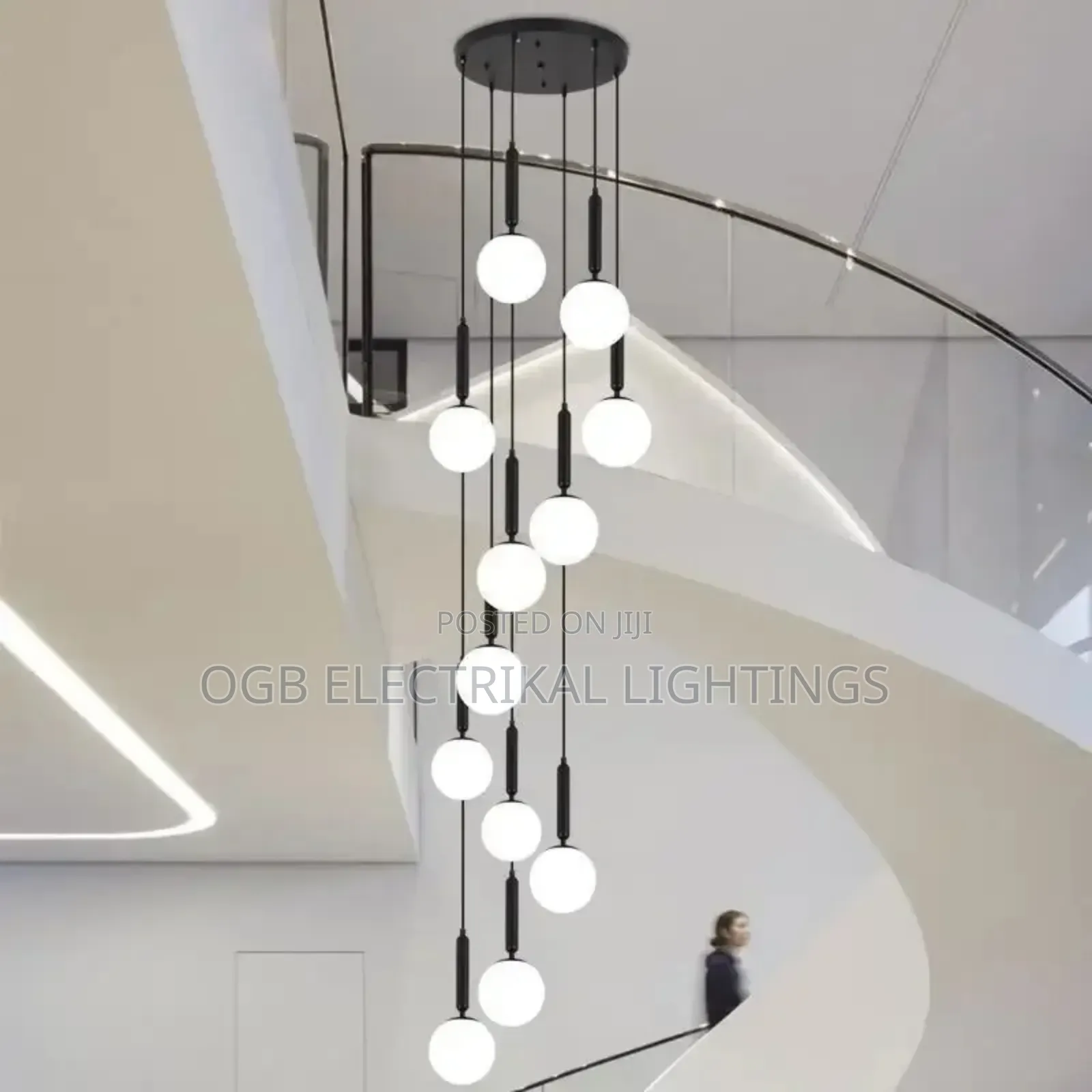 Modern LED Glass Ball Chandelier
