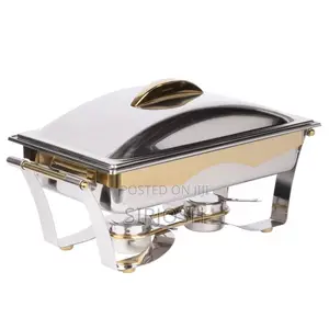 Stainless Steel Luxury Gold and Silver Chaffing Dish