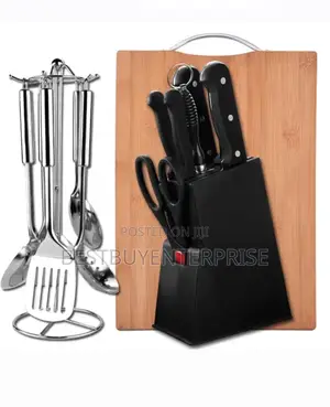 Heavy Duty/Cooking Spoon Set With Chopping Board
