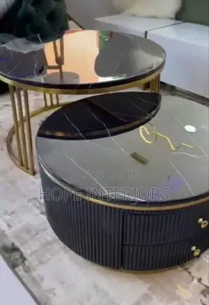 1+1 Round Center Table With Drawers