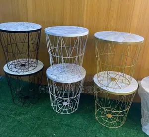Bucket Side Stools With Wooden Top