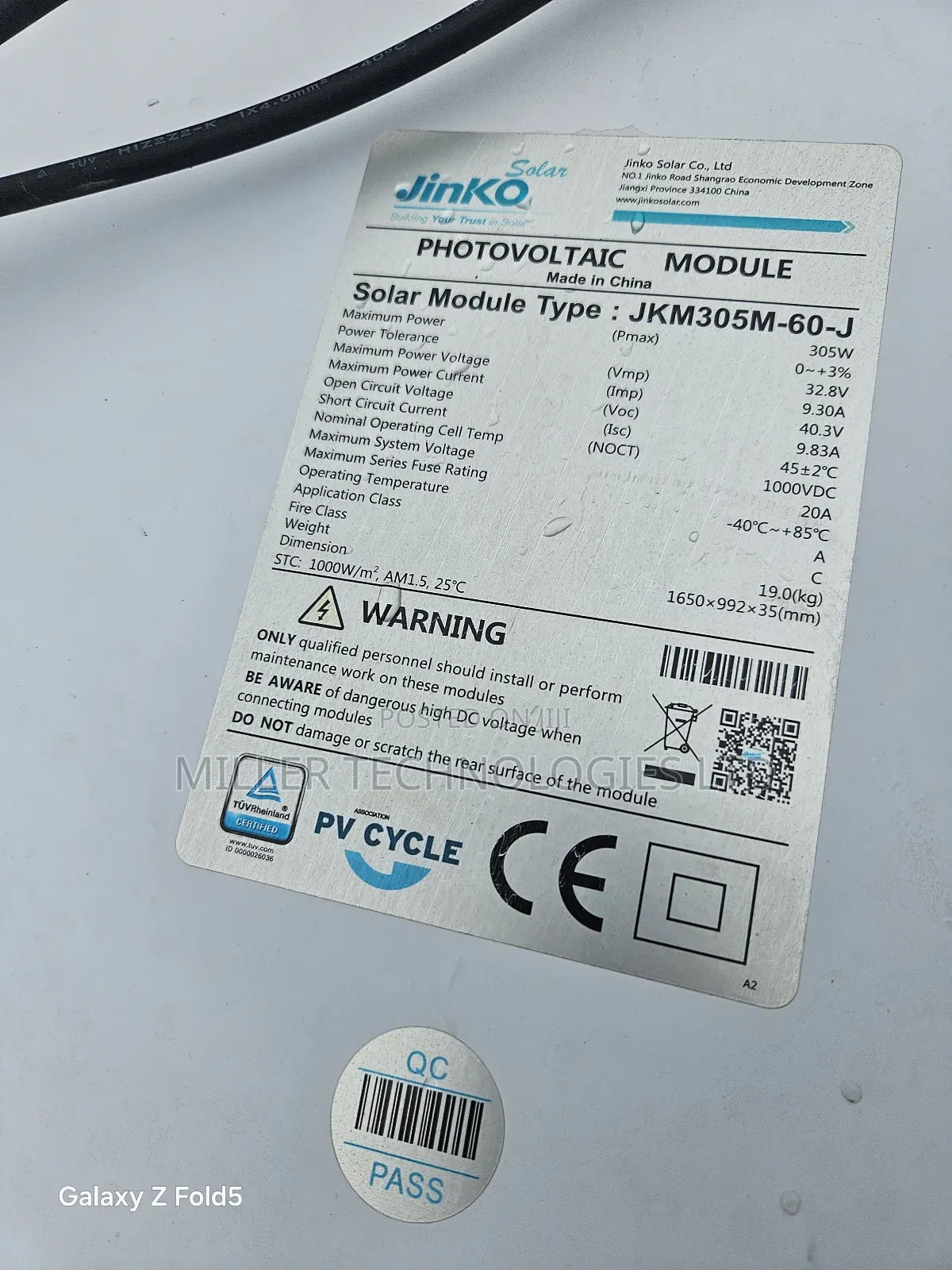 Jinko Solar Panel 305w
