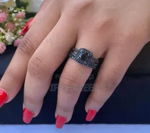 Ladies Black Set Of Wedding Ring 0003
