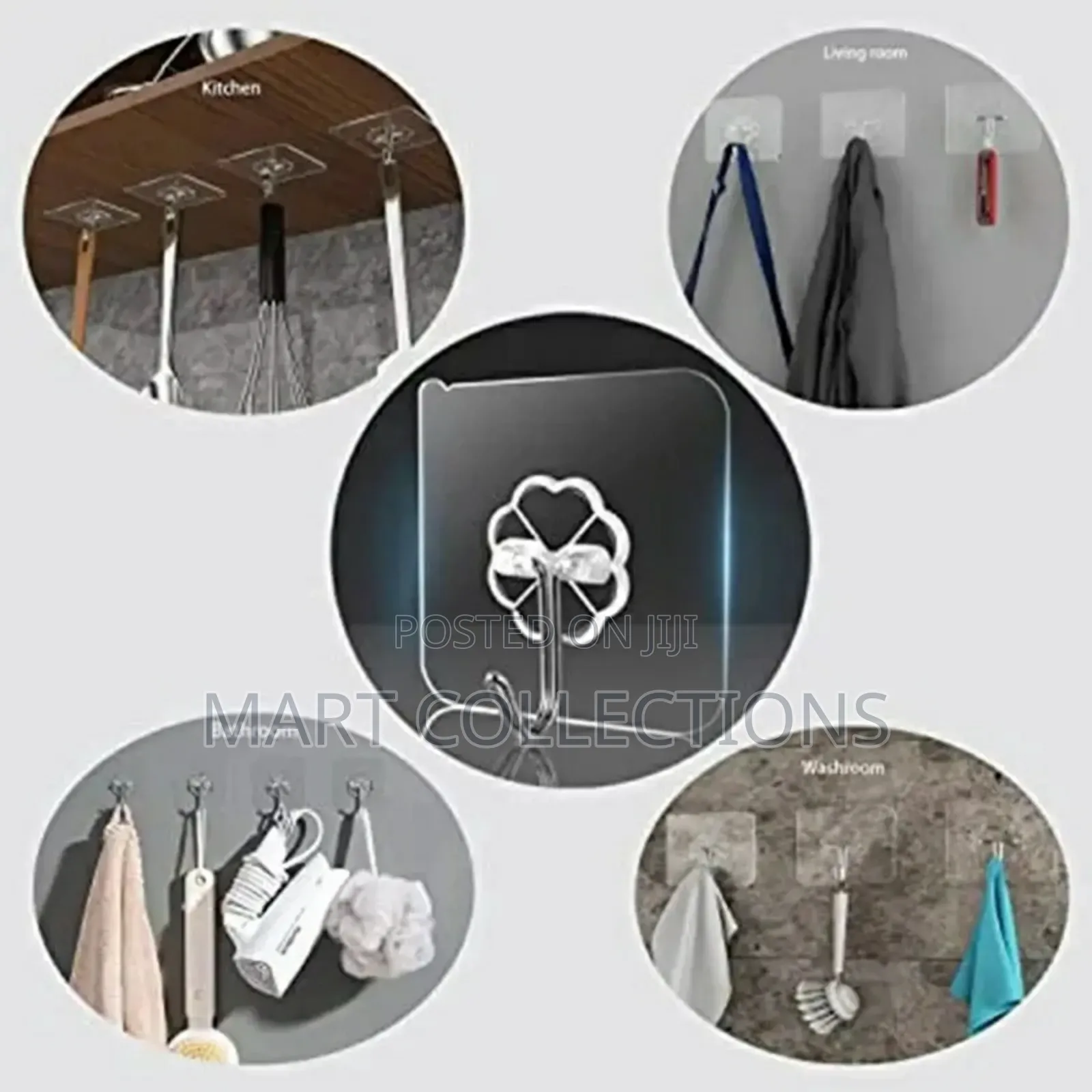 Transparent Decorative Wall Hooks (10pcs)