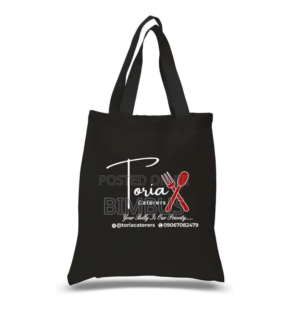 Black Branded Tote Bag