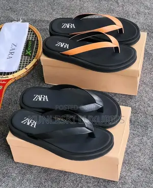Original Zara Men Leather Slippers