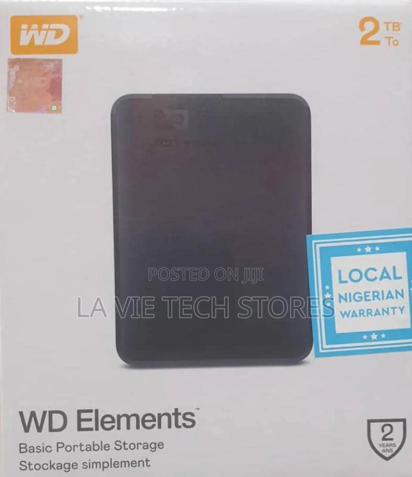 WD 2TB Elements Portable USB 3.0 External Hard Drive