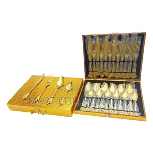 Cutlery Set Golden Spoon Set Eating Spoon, Fork, Knife