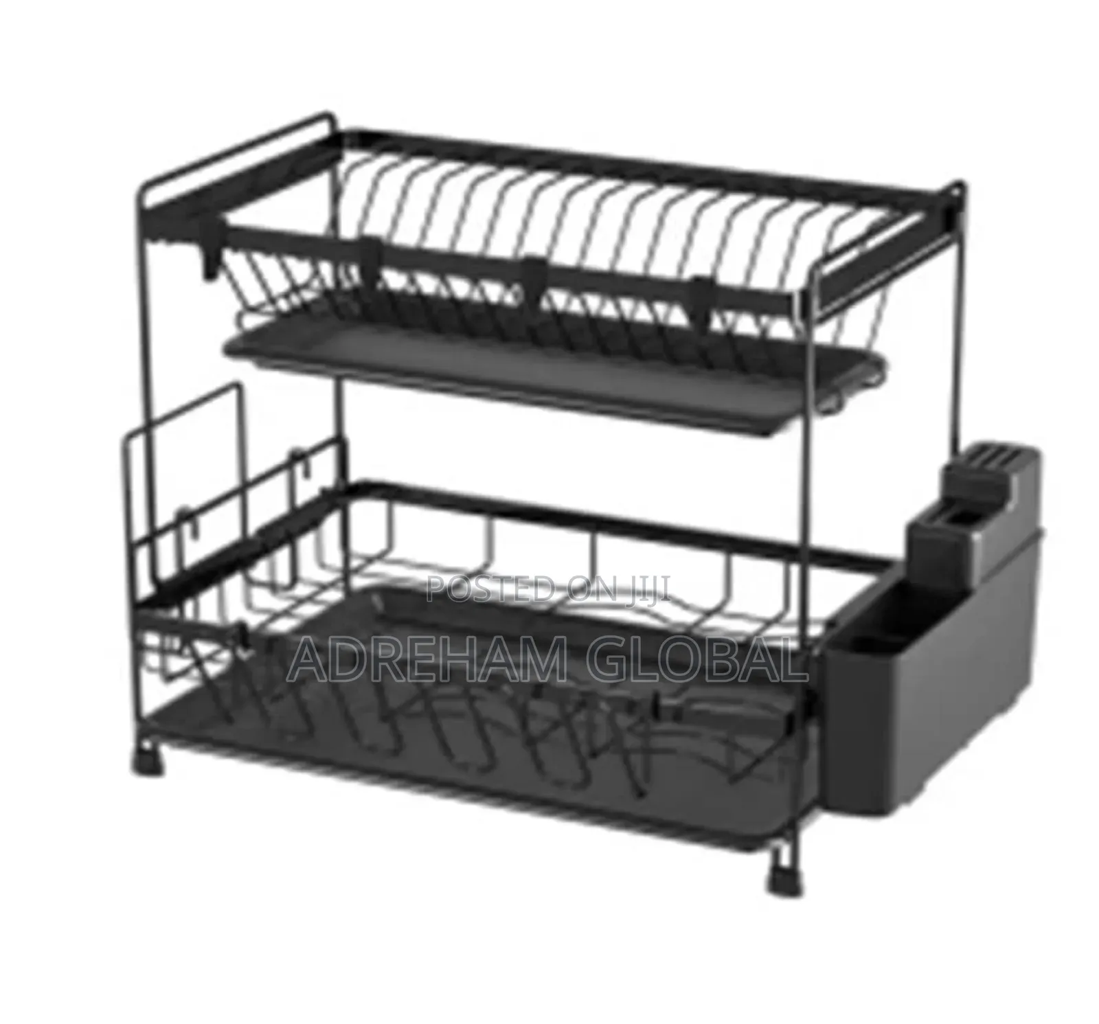 2 Tiers Dish Drainer With Cutlery Rack