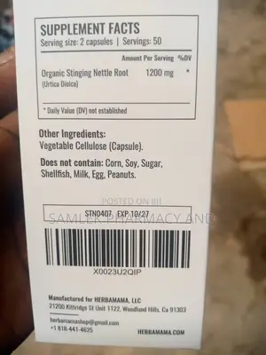 Herbamama Stinging Nettle Root- Urinary Tract Health-100
