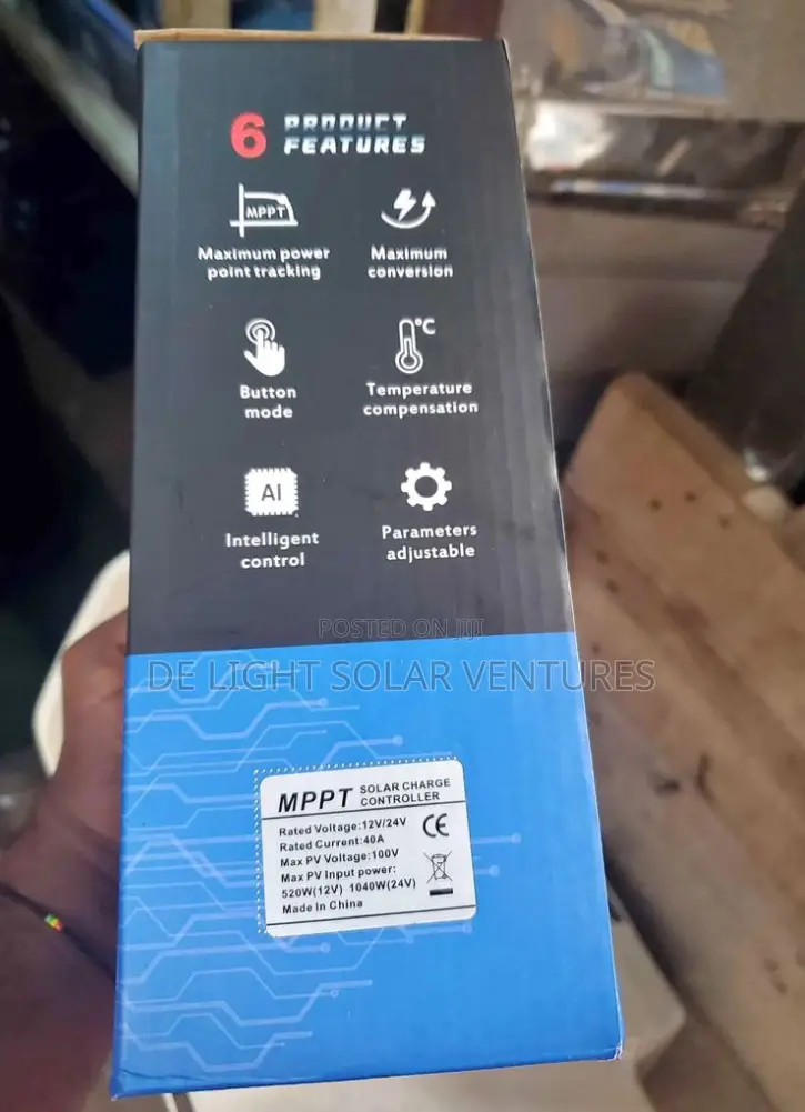 40ah 12v to 24v MPPT Charge Controller
