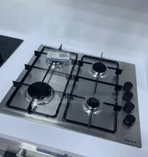 Maxi 4 Burner Gas Cooker,Stainless Steel Body -(60cm Hob)
