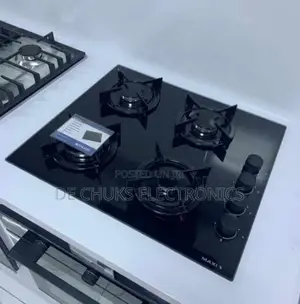 Brand New Maxi 4 Burner Gas Hob, Black Glass Body (60/60cm)