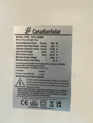 600wtts Canadian Solar Panels 120cells