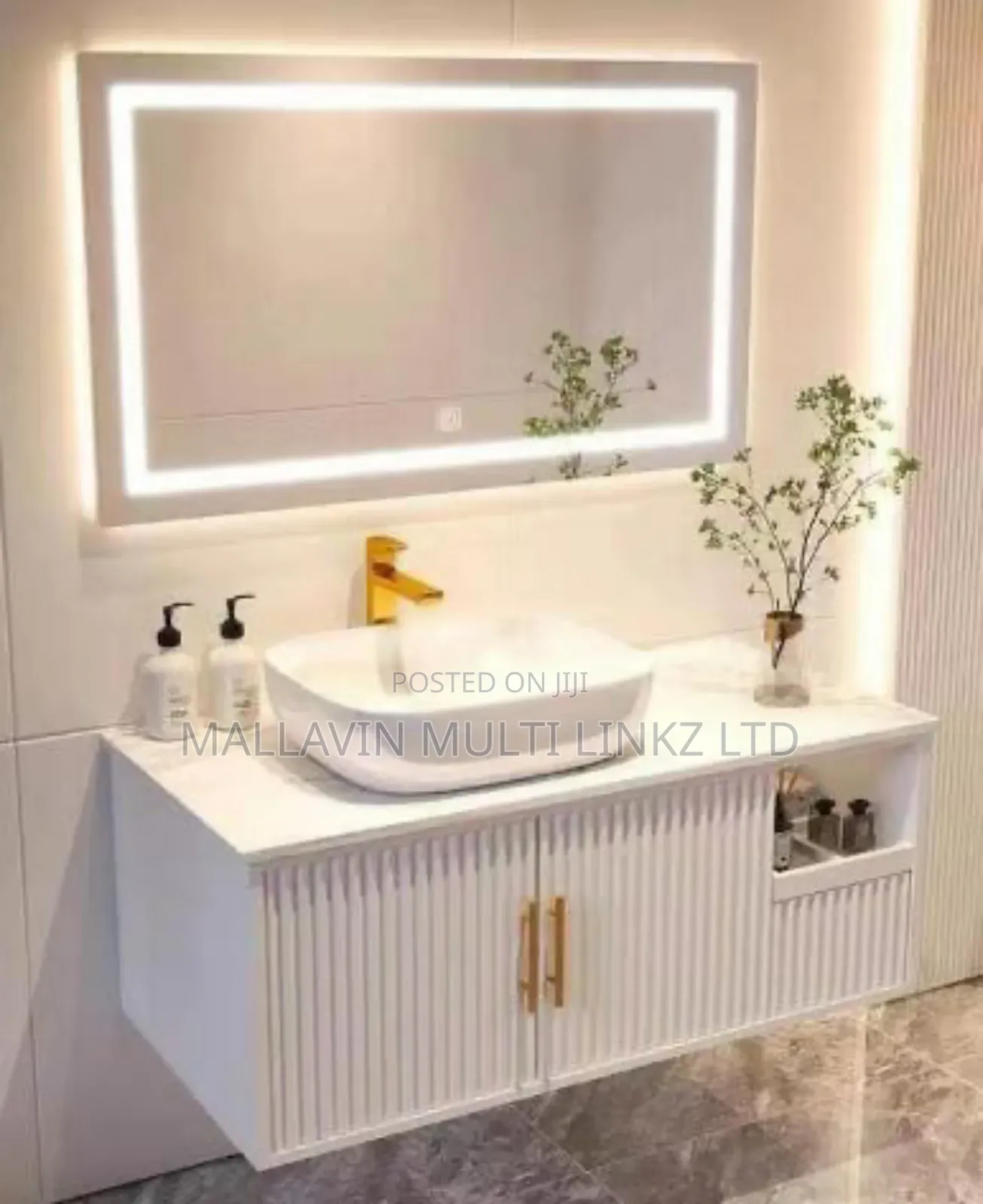 White Cabinet Basin Sets