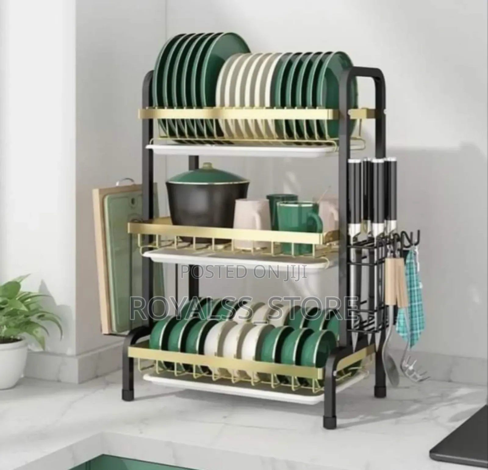 3 Steps High Quality Rust Resistant Plate Rack