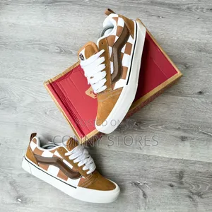 High Quality Vans Knu Skool “Mega Check - Brown