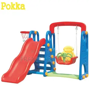 Children Swing Slide and Basketball Stand