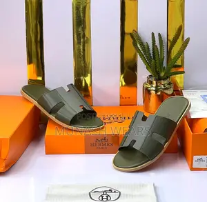 Hermes Leather Slipers
