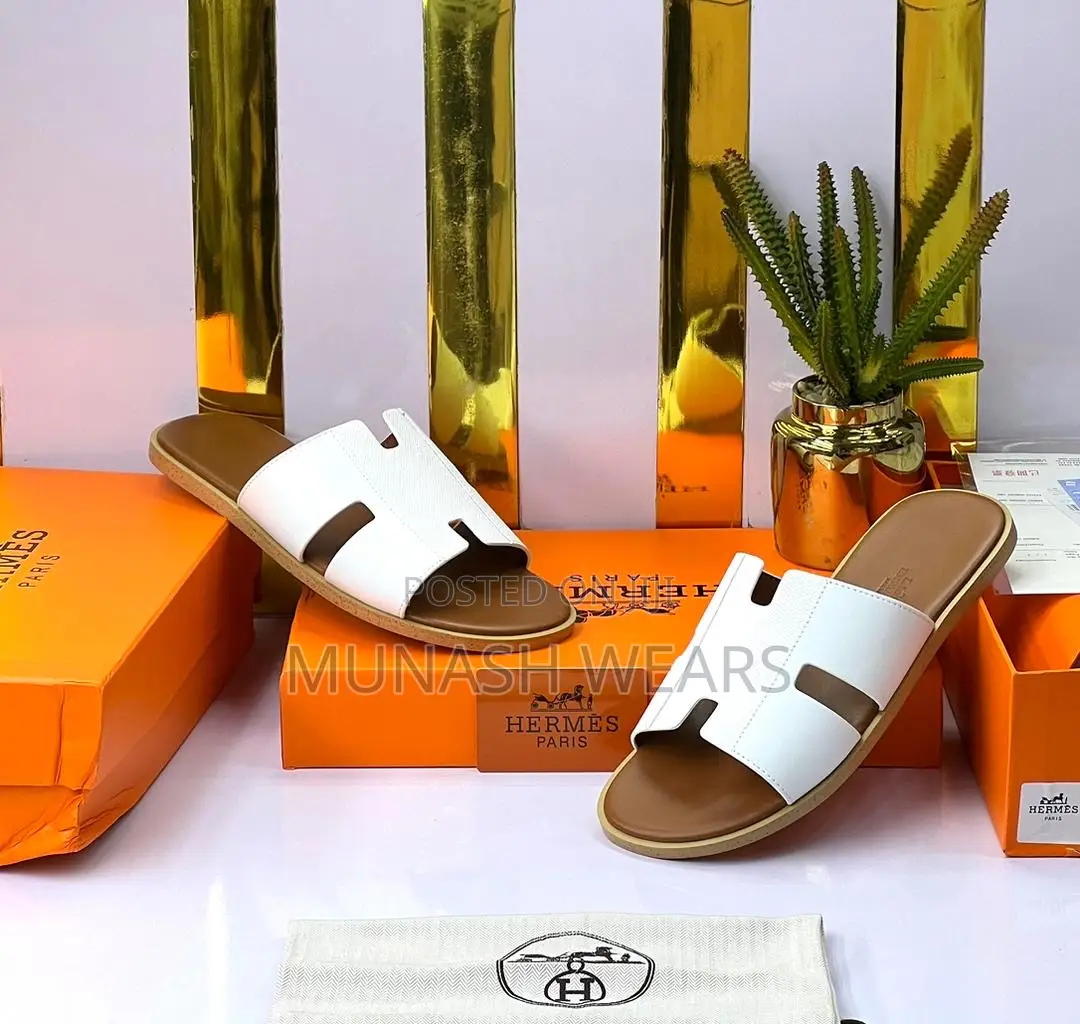 Hermes Leather Slipers