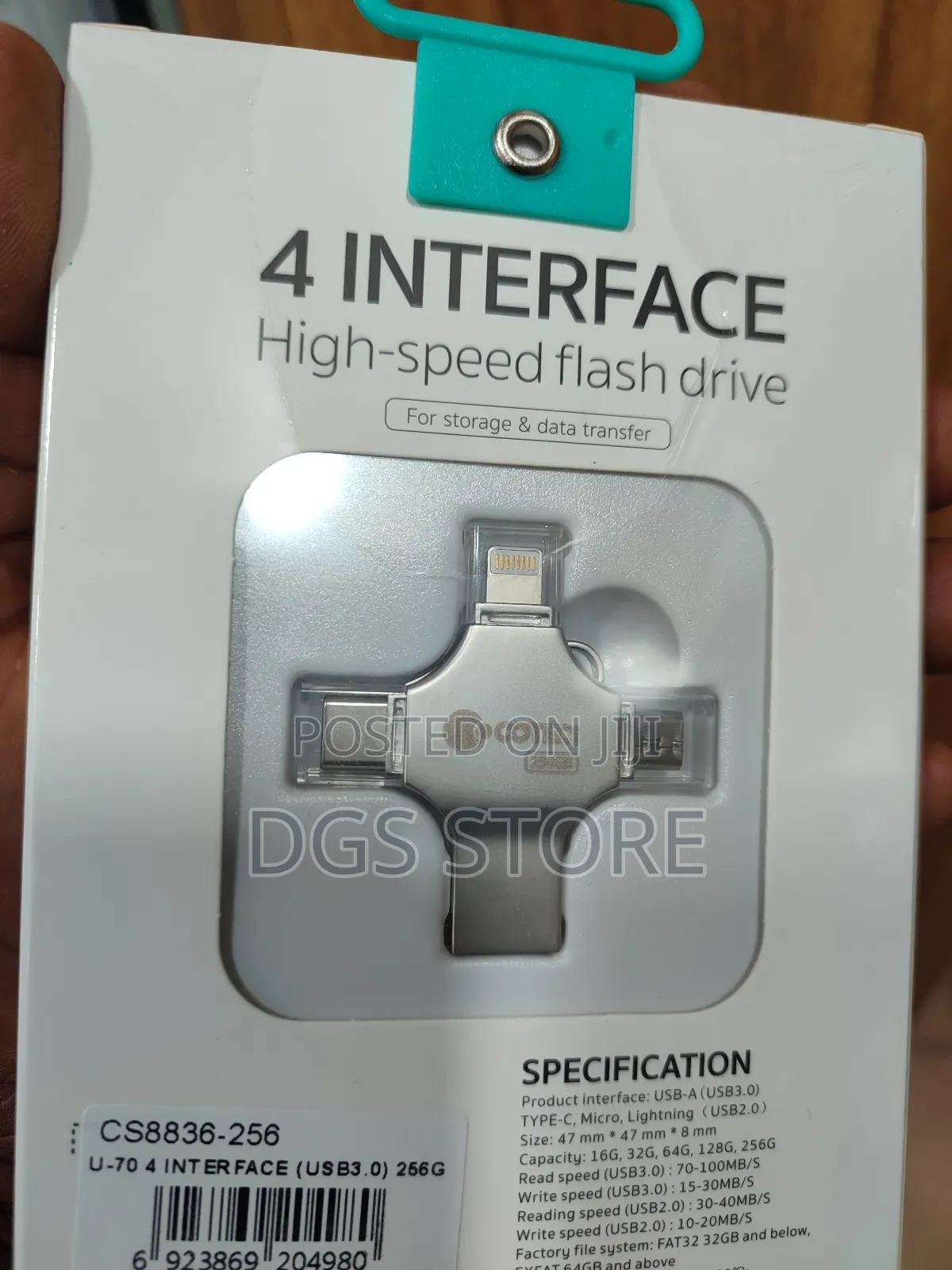 Coteci 4 Interface Flash Drive 256gb OTG 4in1