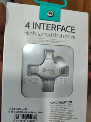 Coteci 4 Interface Flash Drive 256gb OTG 4in1