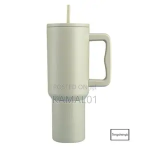 Solid Color Stainless Steel Cup With Straw Leak-Proof .