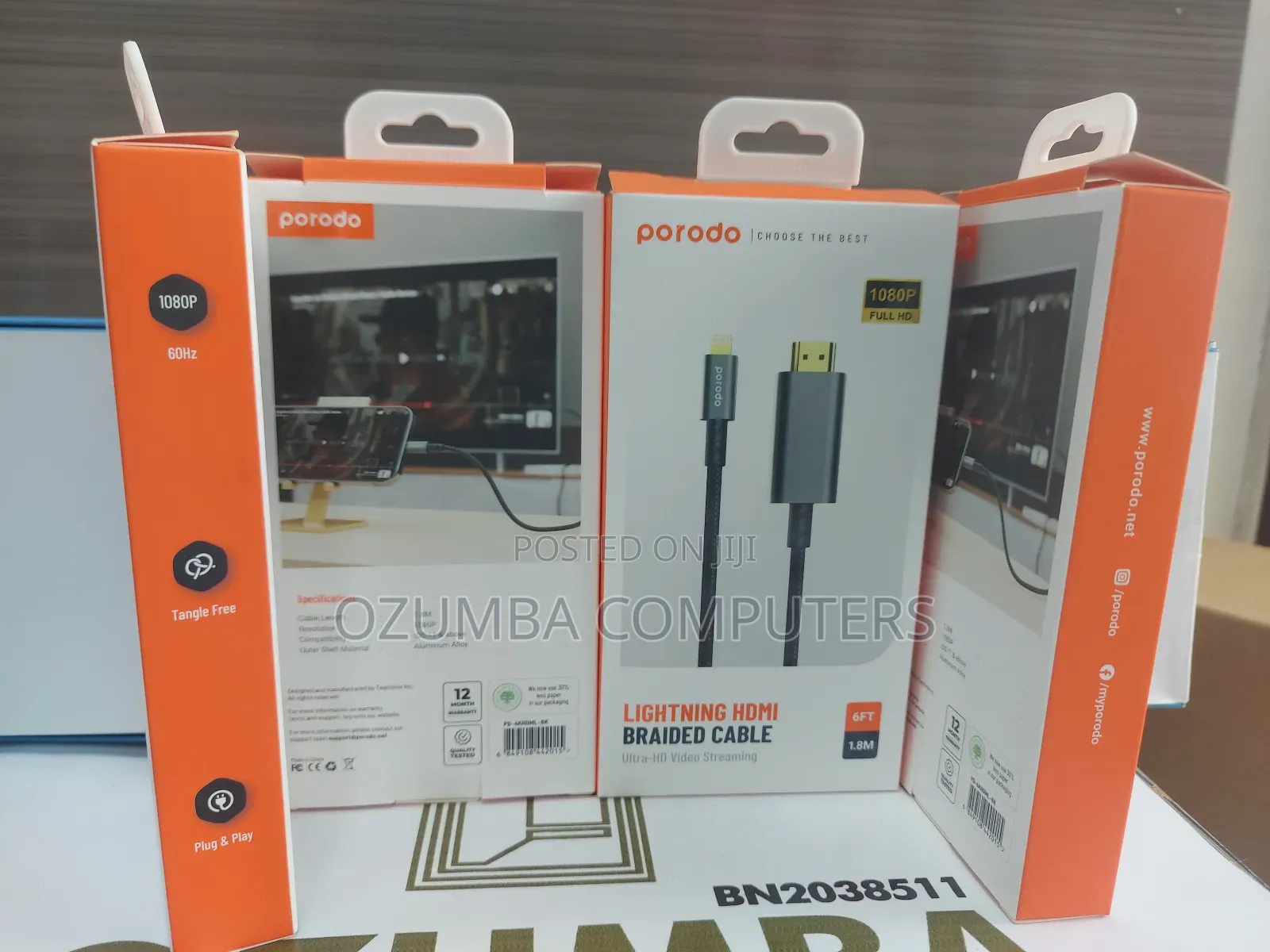 Porodo HD Lightining to HDMI Cable